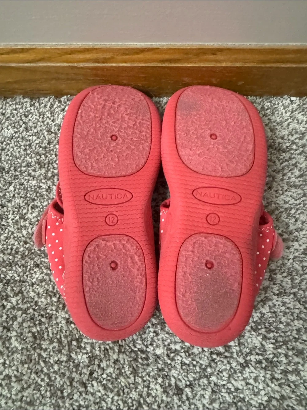 Girls Nautica Pink Polka Dot Water Shoes Size 12